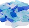 Sea Glass Craft 22 Ounces Cobalt Blue White and Aqua Tumbled Sea Glass Decor Bulk Seaglass Pieces for Beach Wedding Decor and Crafts
